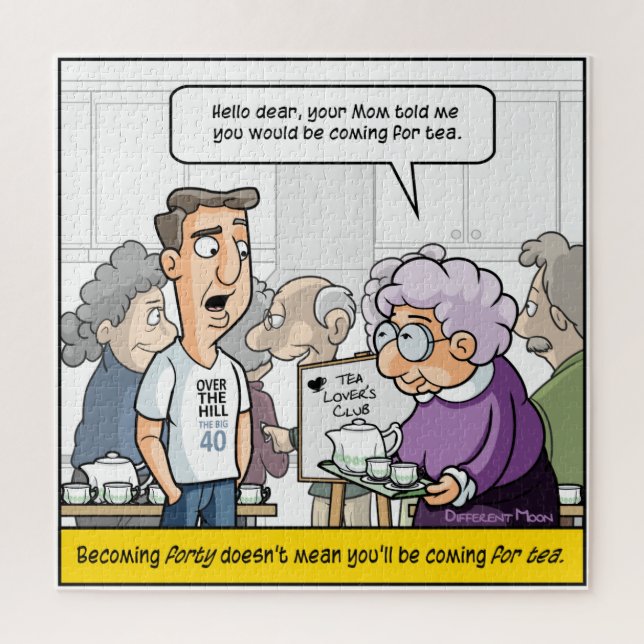 Quebra-cabeça Punny aniversário de 40 anos (Vertical)