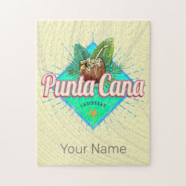 Quebra-cabeça Punta Cana Caribe Retro República Dominicana