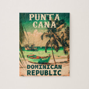 Quebra-cabeça Punta Cana Dominicana - Férias Familiares Vintage,