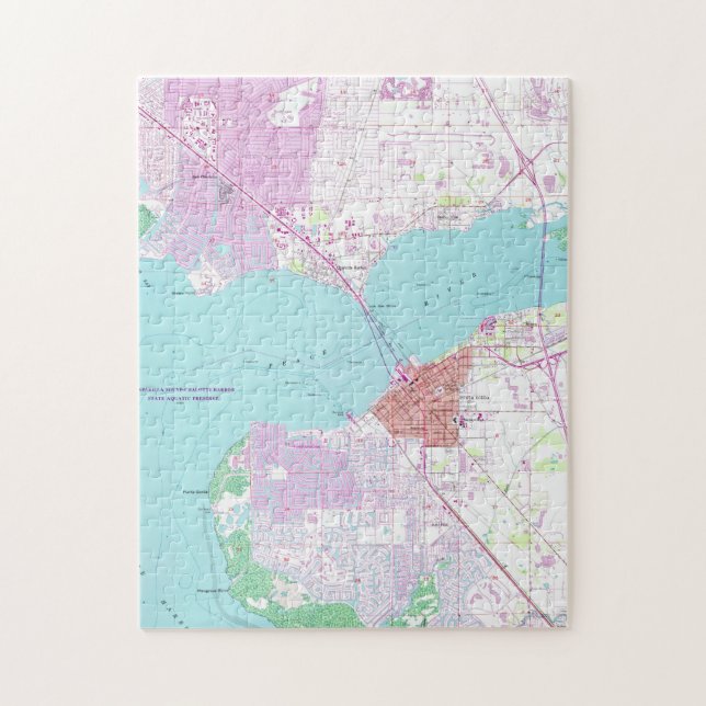 Quebra-cabeça Punta Gorda & porto Charlotte Florida Mapa (1957) (Vertical)