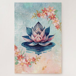 Quebra-cabeça Pureza Decorativa – Serenidade do Lótus Rosa
