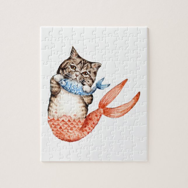Quebra-cabeça Purmaid Cat Mermaid (Vertical)