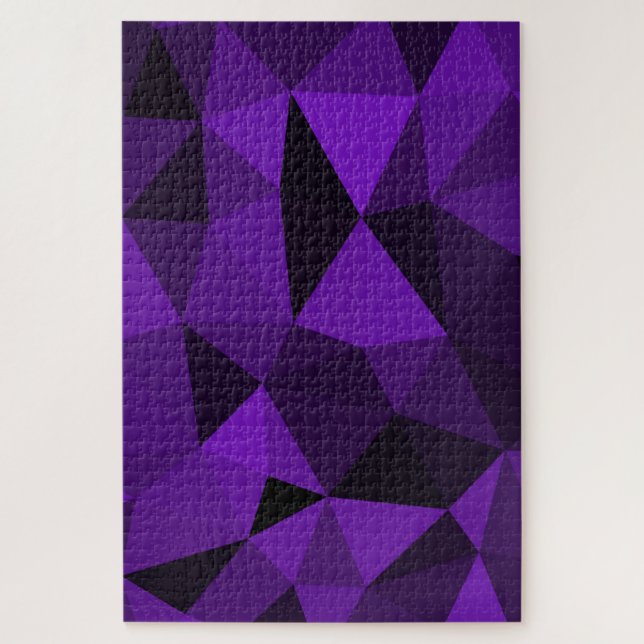 Quebra-cabeça Purple black geometric mesh pattern (Vertical)