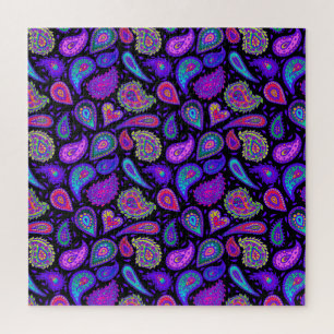 Quebra-cabeça Purple Paisley perfeitamente Bonito