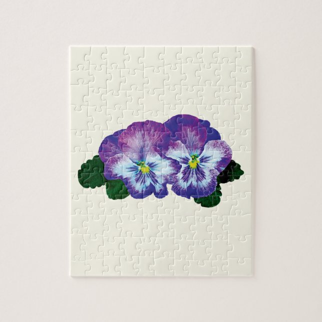Quebra-cabeça Purple Pansy Duo (Vertical)