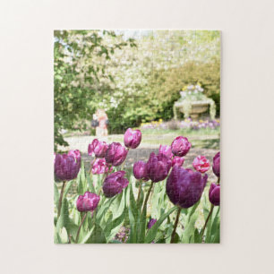 Quebra-cabeça Purple Tulips Regent's Park Flowers London Inglate