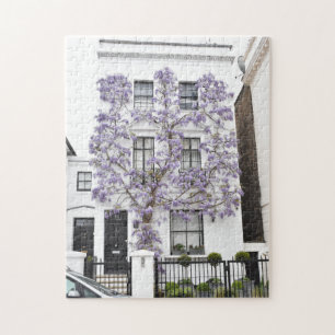 Quebra-cabeça Purple Wisteria Flowers Kensington Chelsea London