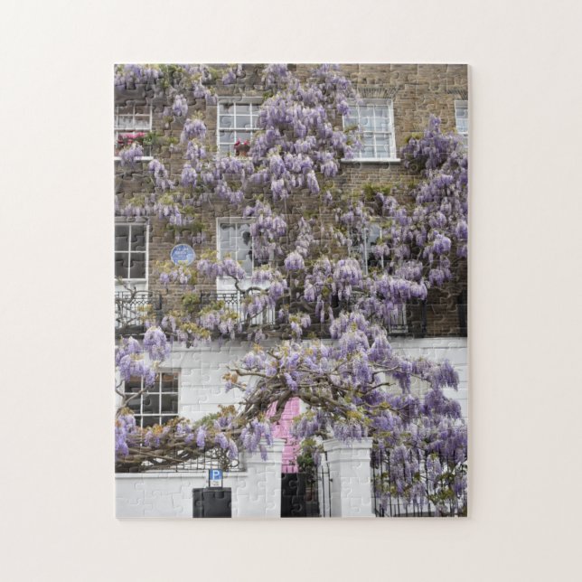 Quebra-cabeça Purple Wisteria Flowers Kensington Chelsea London (Vertical)