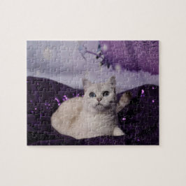 Quebra-cabeça Purple XMAS Cats