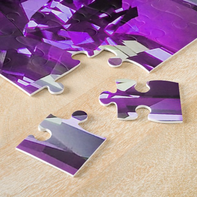 Quebra-cabeça Púrpura de Gemstone de Tanzanite (Lateral)