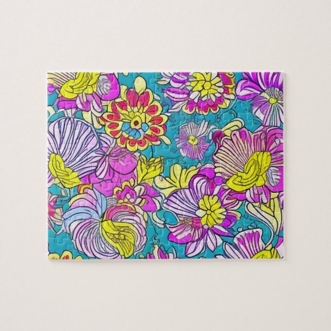 Quebra-cabeça Púrpura Flores (Horizontal)