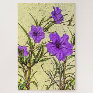 Quebra-cabeça Púrpura Petunias Closeup