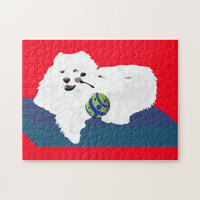 Quebra-cabeça Puzzel Samoyed Brothers, 252 peças (Horizontal)