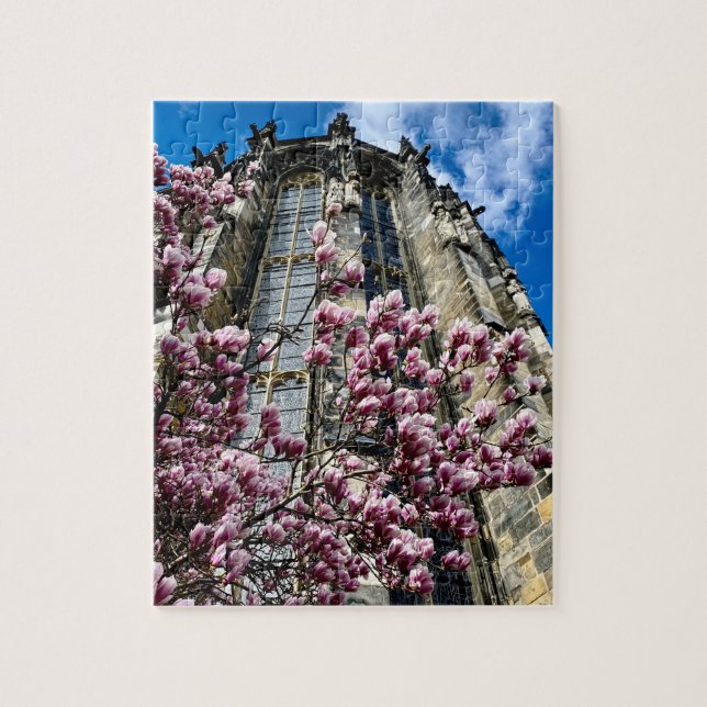 Quebra-cabeça Puzzle Aachen Dom Magnolie  (Vertical)