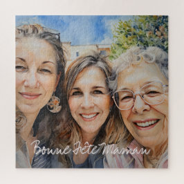 Quebra-cabeça Puzzle carré Souvenir Photo Bonne Fête Maman