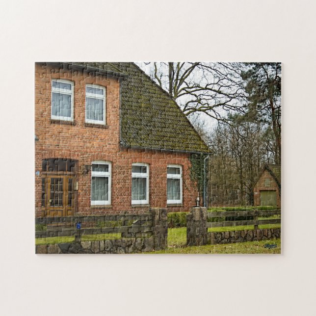 Quebra-cabeça Puzzle “Casa de ladrillos en Bispingen” (Horizontal)