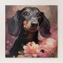 Puzzle Chien Fleur