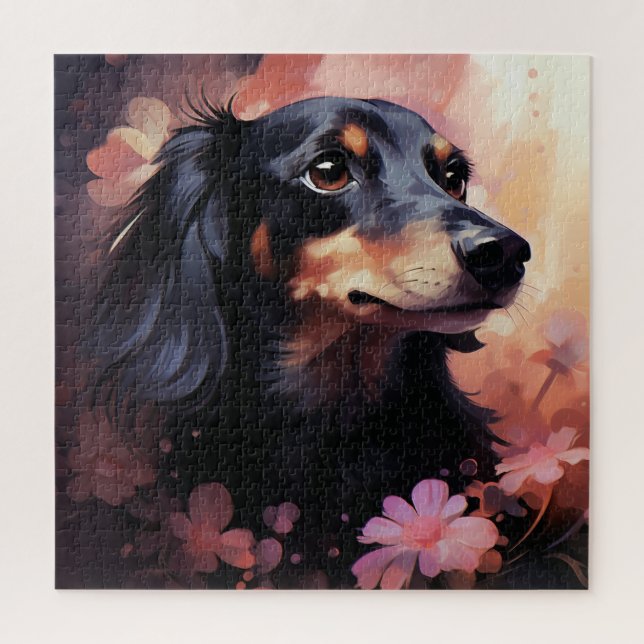 Quebra-cabeça Puzzle Chien Fleur 5 (Vertical)