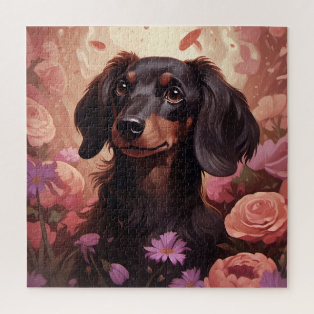 Quebra-cabeça Puzzle Chien Fleur 6 (Vertical)