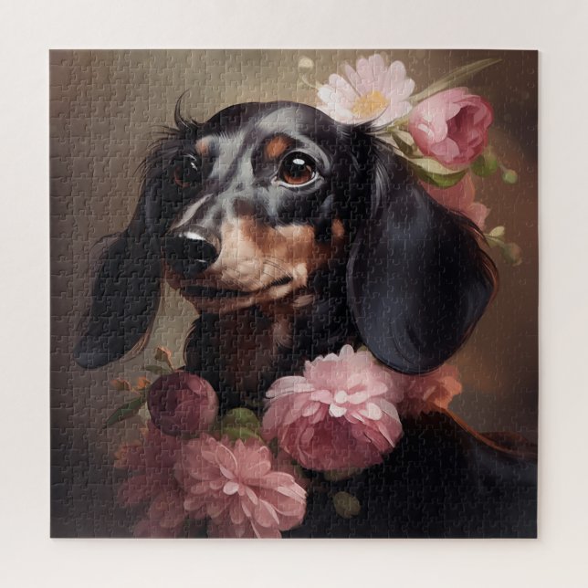 Quebra-cabeça Puzzle Chien Fleur 7 (Vertical)