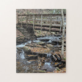 Quebra-cabeça Puzzle de cachoeira e ponte