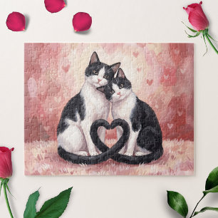 Quebra-cabeça Puzzle de gatos smoking para o Dia dos Namorados