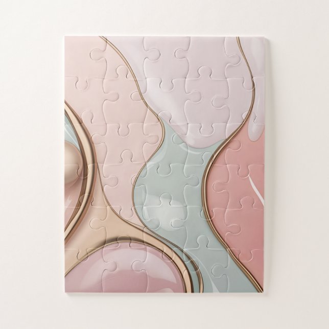 Quebra-cabeça Puzzle em gráfico abstrato elegante (Vertical)
