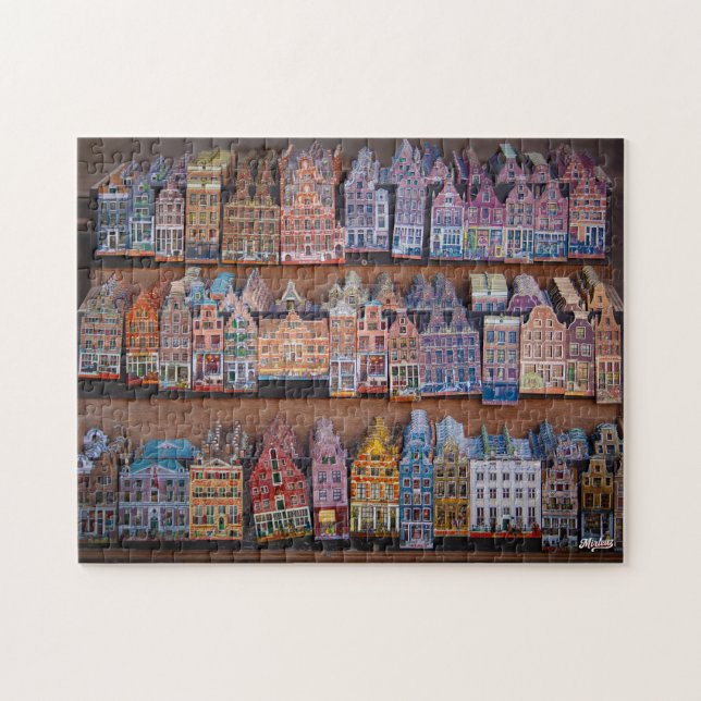 Quebra-cabeça Puzzle "Fachadas de Ámsterdam" (Horizontal)