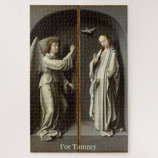 Quebra-cabeça PUZZLE Gerard David Arcanjo Gabriel & A Virgem