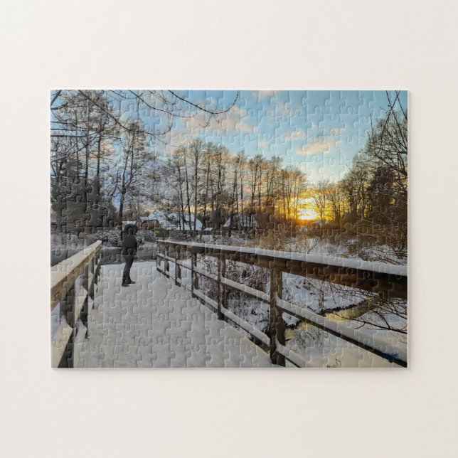 Quebra-cabeça Puzzle “Invierno en Bispingen" (Horizontal)