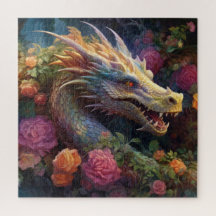 PUZZLE: Jardim Floral do Dragão Mítico Místico