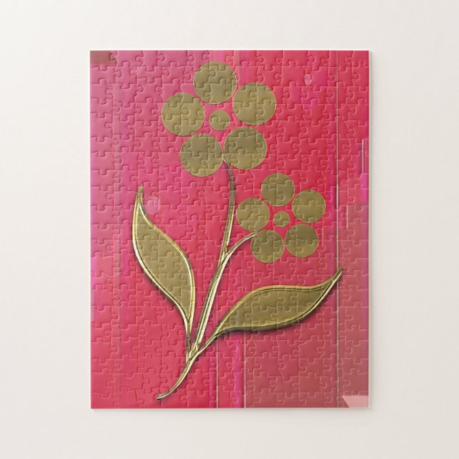 Quebra-cabeça Puzzle - motivo de flor (Vertical)