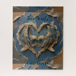 Quebra-cabeça Puzzle Paper Cut Eagle Two Souls One Heart