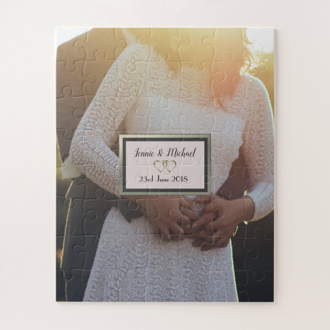 Quebra-cabeça Puzzle Personalizado de Foto de Casamento (Vertical)