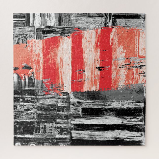 Quebra-cabeça Puzzle – Red Pulse Abstract Design (Vertical)