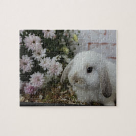 Quebra-cabeça puzzle whites easter bunny