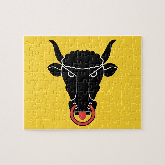 Quebra-cabeça Puzzle with Flag of Uri canton, Switzerland (Horizontal)