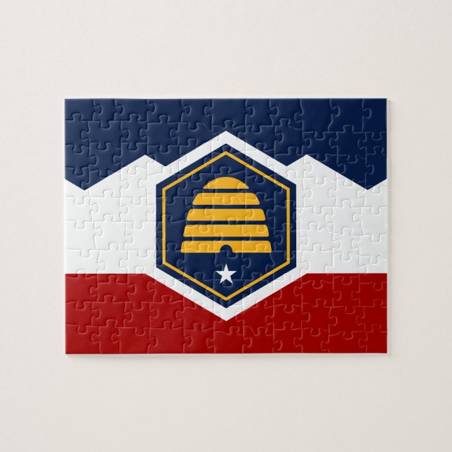 Quebra-cabeça Puzzle with Flag of Utah, USA (Horizontal)