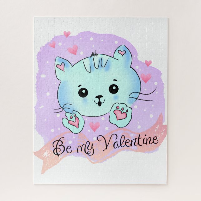 Quebra-cabeça Puzzles Be Mine Hearts Happy Valentine's Day   (Vertical)