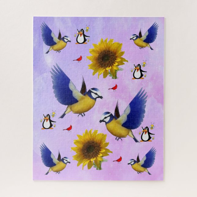 Quebra-cabeça Puzzles Pássaros Pinguim (Vertical)