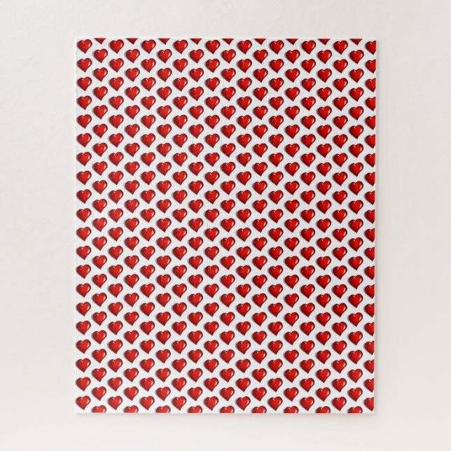 Quebra-cabeça Puzzles Red Hearts Happy Valentine's Day  (Vertical)