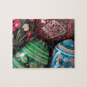 Quebra-cabeça Pysanky ucraniano - ovos da páscoa