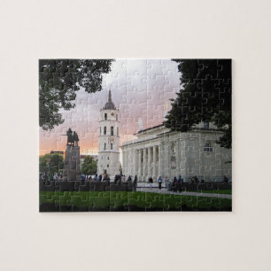 Quebra-cabeça Quadrado da catedral em Vilnius, LITHUANIA ---