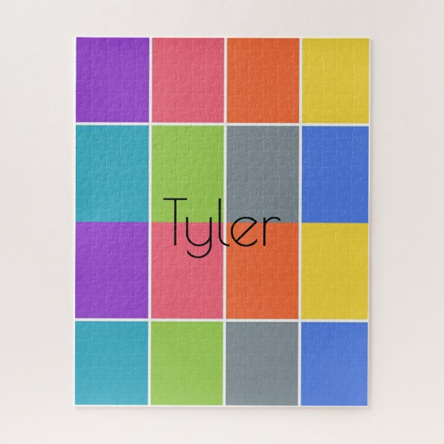 Quebra-cabeça quadrados coloridos (Vertical)