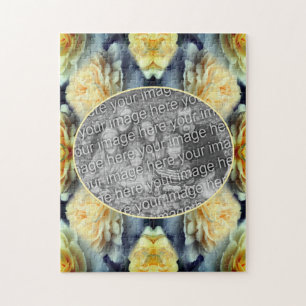 Quebra-cabeça Quadro de Colírio de Rosa Amarelo Adicionar Sua Pr