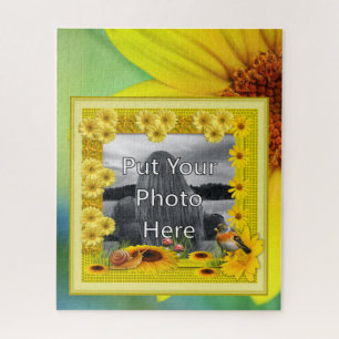 Quebra-cabeça Quadro de Fotografias de Girassol Amarelo Sunshine