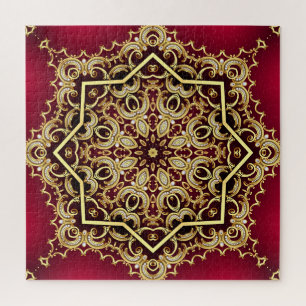 Quebra-cabeça Quadro elegante: pérola e ouro.