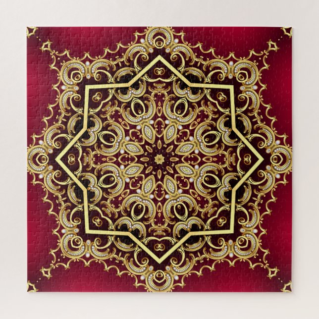 Quebra-cabeça Quadro elegante: pérola e ouro. (Vertical)