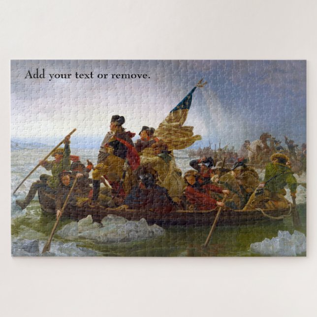 Quebra-cabeça Quadro personalizado "Washington cruzando o Delawa (Horizontal)