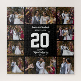 Quebra-cabeça Qualquer Colagem de Fotos Feliz Aniversário 10